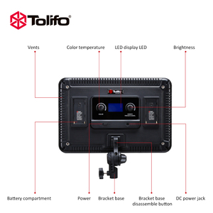 Tolifo Studio Ánh Sáng Chụp Ảnh PT-L30B 30W LED 3200K-5600K Bi Màu Mỏng Nhiếp Ảnh Video Điền Ánh Sáng Với Tripod Núi - Product Image 6