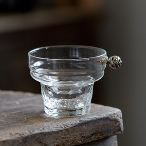 Heat-Resistant Glass <b>Tea</b> Strainer With Brass Handle For Kung Fu <b>Tea</b> <b>Set</b> Dehua Made - Product Image 1