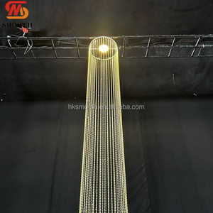 SMOOTH Sparkling 3m <b>Long</b> Hanging Crystal Bead <b>Curtain</b> Wedding Ceiling Decor Tall Luxury Crystal Hanging Chandelier - Product Image 1