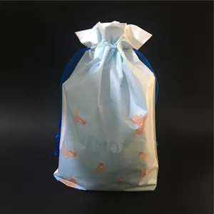 plastic drawstring shopping bag pe plastic frosted bags back packaging with logo for toys