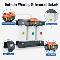 Transformateur d'isolement triphasé industriel 15 kVA 380 V vers 220 V à enroulement en cuivre pour alimentation de machines CNC et d'échographes
