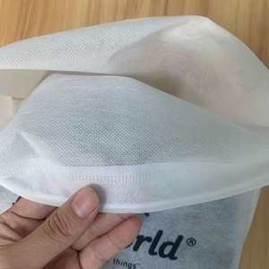 Durable Biodegradable Polypropylene Non Woven <b>Drawstring</b> Shoe <b>Pouch</b> Dust Bag Promotion Clothing Socks Use Recyclable Custom Logo - Product Image 3