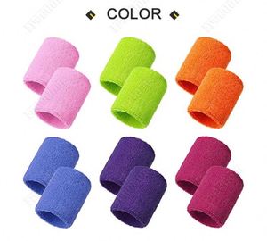 Bracelet promotionnel en polyester éponge élastique brodé de haute qualité avec logo personnalisé, respectueux de l'environnement, pour le sport et l'absorption de la transpiration - Product Image 3