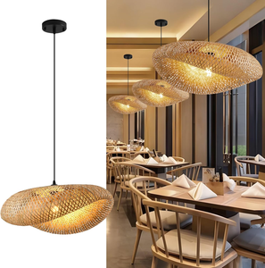 <span class=keywords><strong>Lampada</strong></span> a Sospensione in Rattan per Tavolo da Pranzo, Lampade Artigianali in <span class=keywords><strong>Vimini</strong></span>, <span class=keywords><strong>Lampada</strong></span> Pendente in Rattan, <span class=keywords><strong>Lampada</strong></span> Intrecciata in Bambù - Product Image 1