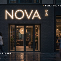 Enseigne lumineuse personnalisée en acier inoxydable rétroéclairée par LED avec logo 3D d'entreprise, plusieurs couleurs, étanche IP65, décoration