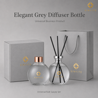 Vase diffuseur sphérique en verre de 250 ml en gros pour la maison et l'hôtel, bouteille en verre d'aromathérapie, logo et couleur personnalisables disponibles