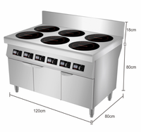 Cuisinière à induction en acier inoxydable de haute qualité pour cuisine et restaurant, puissance élevée, qualité commerciale, économie d'énergie