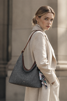 Sac fourre-tout minimaliste imperméable pour femme, motif litchi, avec fermeture éclair et bandoulière, vente chaude en Europe