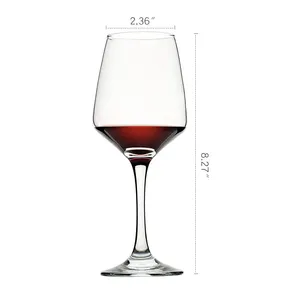 Factory Price 12oz Lead-free Clear Durable Glassware Wine Glasses