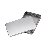 Boîte en fer blanc rectangulaire à couvercle plat 135 x 85 x 16 mm, finition mate, pour emballage de clé USB, logo personnalisé, ISO9001, écologique