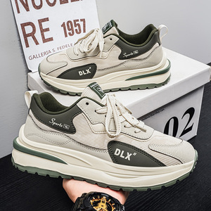 Sneakers plateforme rétro pour hommes, respirantes, en mesh, à lacets, chaussures décontractées pour la marche - Product Image 2