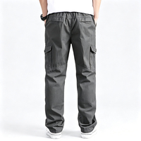 Pantalon cargo décontracté pour homme, respirant, avec cordon de serrage, multi-poches, vêtements tactiques d'extérieur, pantalon et pantalon de taille plus pour homme
