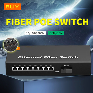 ตัวแปลงสัญญาณ SC Media Converter 10/100M Ethernet Switch 20KM 1 SC +8 RJ45 ใยแก้วนำแสง Poe Switch Network Fiber Media Converter ขายดี - Product Image 3