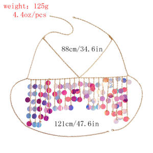 2024ชุดสายโซ่คาดอกเอวหลากสีอุปกรณ์เสริมแฟชั่นใหม่ - Product Image 3