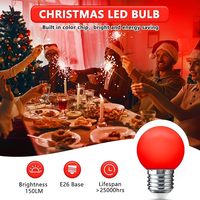 Ampoule rouge 15W équivalent G45 Globe LED Noël 1W couleur nuit Mini Edison E26 vacances chaîne fée humeur lumières décor