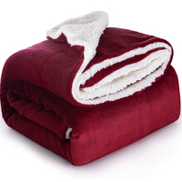 Couverture épaisse en molleton de Sherpa Double couche, Super doux, en peluche, vente en gros