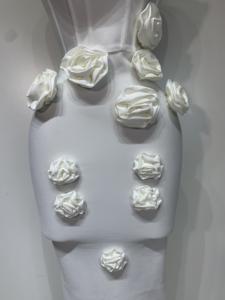 Abito Aderente da Donna Senza Spalline con <span class=keywords><strong>Fiori</strong></span> Bianchi Elegante Sexy Moda Casual Streetwear <span class=keywords><strong>per</strong></span> Club e Feste di Compleanno - Product Image 6