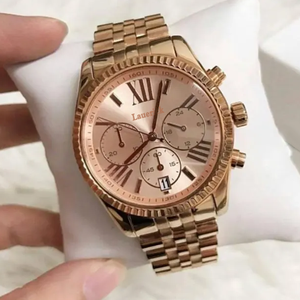 <span class=keywords><strong>Montre</strong></span> <span class=keywords><strong>Femme</strong></span> Haut de Gamme en Acier Inoxydable Or Rose 38mm 20mm, Aiguilles Lumineuses à Trois Yeux, Logo Personnalisé, <span class=keywords><strong>Étanche</strong></span> <span class=keywords><strong>100M</strong></span> - Product Image 4