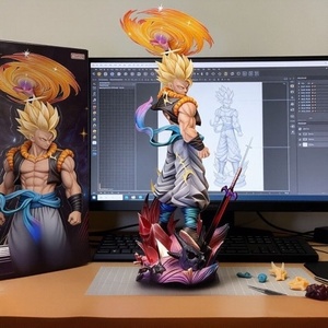 Figura de Acción de PVC de Goku con Tres Cabezas, Super Saiyan, Modelo de Anime GK - Product Image 4