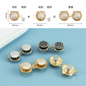 Rebacca Kitten Waist <b>Snap</b> Gold Mesh Cat Head <b>Fastener</b> Adjustable Button For Pants Buckles Durable - Product Image 5