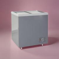 Utilisé Horizontal Top Open Deep Chest Deux Portes en Verre Réfrigérateur et Congélateur 150l -25 ° c à-10 ° c