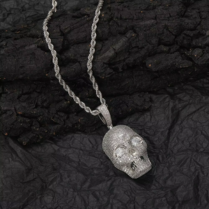 Pendentif, Collier Hip Hop en Cuivre Incrusté de Zircon, Collier Pendentif Diable Personnalisé pour Halloween - Product Image 3