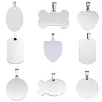 Colliers pour chiens en résine personnalisables avec gravure, forme ronde, NFC, imprimés, en acier inoxydable, plaques d'identification rondes vierges pour chiens avec logo personnalisé