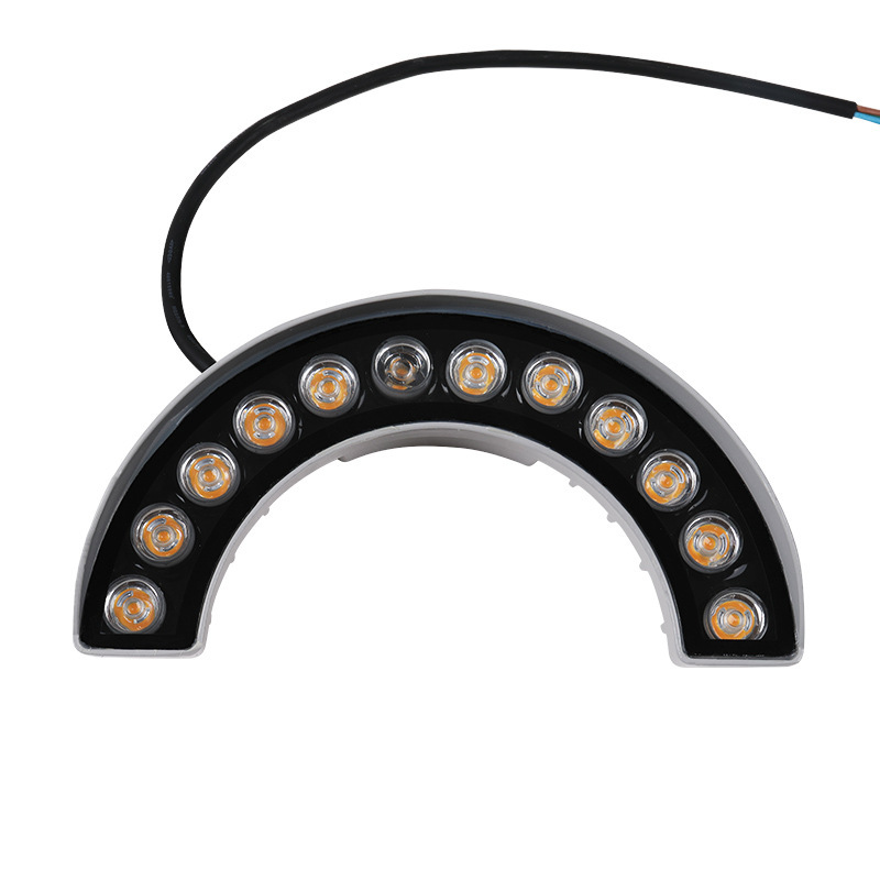 DC24V 4W/5W/6W IP65 Aluminum Alloy Outdoor Landscape Tile Roof Tree Lighting Curve LED Corrugated Lights Dimmable 2700K CRI 80