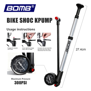 Pompes à air haute pression 300 PSI pour amortisseurs de vélo, fourches de suspension VTT, jauge de pression des pneus, vente en gros OEM - Product Image 3