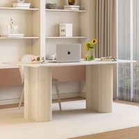 Bureau d'ordinateur à la maison français moderne et simple de luxe Bureau d'étude en roche de style crème Bureau de conception rectangulaire minimaliste Fer solide