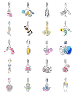 <span class=keywords><strong>Colección</strong></span> Primavera: Abalorios de circonita con forma de pájaro, caracol, libélula y abeja, accesorios DIY para joyería y cadenas de mano, chapados en plata. - Product Image 1