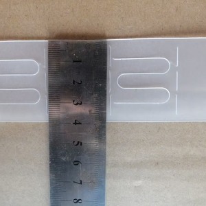 Supermarket <b>Plastic</b> PP Hanging <b>Strip</b> Hooks Transparent and Foldable Double-sided 64cm Long - Product Image 5