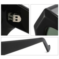 Lunettes tendance Lunettes de soleil œil de chat faites à la main Lunettes de soleil vintage de luxe Lunettes de soleil polarisées épaisses personnalisées pour hommes Lunettes de soleil en acétate pour femmes