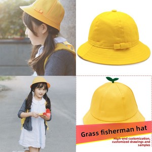 Cappello da Pescatore Giallo Piccolo per Bambini e Adulti, Cappello da Sole in Cotone Antivento per Asilo Nido, Vendita all'Ingrosso - Product Image 3