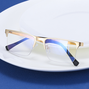 MS 91285 2023 New Half Frame Men Metal <strong>Glasses</strong> Frame Anti Blue Light Optical Eyeglasses <strong>Fashion</strong> Designer Custom <strong>Glasses</strong> - Product Image 2