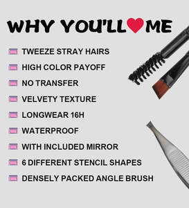 Wholesale <strong>Brow</strong> <strong>Stamp</strong> Stencils <strong>Kit</strong> Eyebrow Enhancers Eyebrow Palette Eye <strong>Brow</strong> Makeup Waterproof Eyebrow Powder <strong>Kit</strong> - Product Image 3