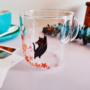 Hàn Quốc Nhật Bản Màu Hồng Sakura Mèo Dễ Thương Mèo Con Cô Gái Cốc Thủy Tinh Cốc Sữa - Product Image 3