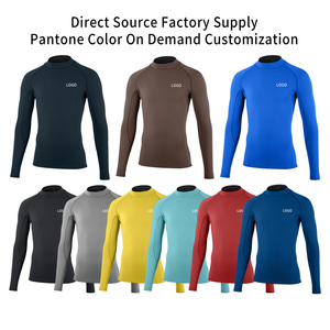 Personalizado para hombre de manga larga Rash Guard y traje de neopreno Top Surf Natación Pesca submarina Nylon Spandex Heavy Rashguard - Product Image 3