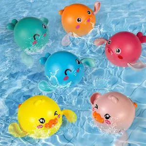 Zhorya Clockwork Dabbling Whales Spray Jouets de bain pour bébé Baignoire de dessin animé pour enfants Jouets de bain d'eau