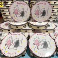 Tambourine Personalized Wedding 8 Inch Musical Instrument Noise Maker Hand Shaker Playing Tambourine Drum for Adults Dance Party