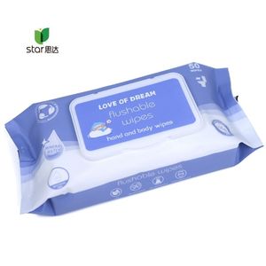 Bom preço tecido molhado toalhetes mão livre amostra limpeza toalhetes húmidos masculino feminino banheiro molhado flushable toalhetes - Product Image 3