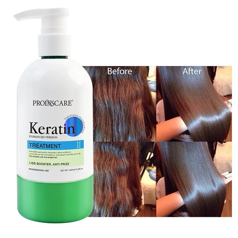 Traitement professionnel de lissage de cheveux de kératine de cheveux purs sans formaldéhyde organique tous les types de cheveux traitement brésilien de kératine