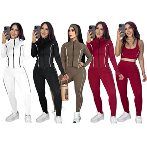 Conjuntos de Yoga, Top Corto con Cuello Alto, Mezcla de Poliéster y Elastano, Tallas 30-50, Ropa Deportiva para Fitness y Running - Product Image 4