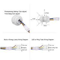 Interruptor con Sensor Infrarrojo PIR 220V 110V, Control Automático, Ajuste de Tiempo/Modo, Detector de Movimiento Corporal Inductivo