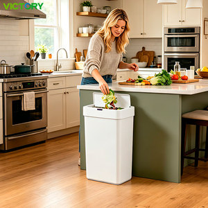 <span class=keywords><strong>Poubelle</strong></span> intelligente de salle de bain à détection de mouvement automatique en PP ABS, <span class=keywords><strong>poubelle</strong></span> électrique moderne pour cuisine avec couvercle - Product Image 2