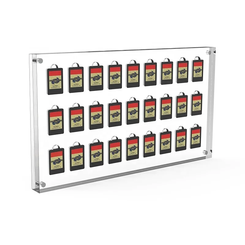 Graded Sports Card Display Case Lockable - Modern Acrylic Trading Card Holder for Baseball, Basketball, Football, and Hockey Cards Graded Sports Card Display Case Lockable - Modern Acrylic Trading Card Holder for Baseball, Basketball, Football, and Hockey Cards
