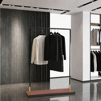 Magasin de vêtements de mode idées de décoration support en tissu cintre présentoirs de T-shirt en métal
