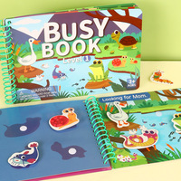 Livre d'activités Montessori personnalisé et silencieux pour tout-petits, livre magique pour autocollants, impression numérique, jouet éducatif pour l'apprentissage précoce