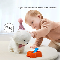 Chien électronique réaliste en plastique pour enfants, pour l'interaction parent-enfant, 31 cm-50 cm, âges 0-24 mois