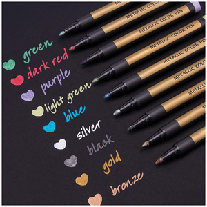Juego de Marcadores de Arte con Color Metálico para Escritura Opaca y Decoración, para Hacer Tarjetas, Álbumes de Fotos, Dibujos y Manualidades - Product Image 6